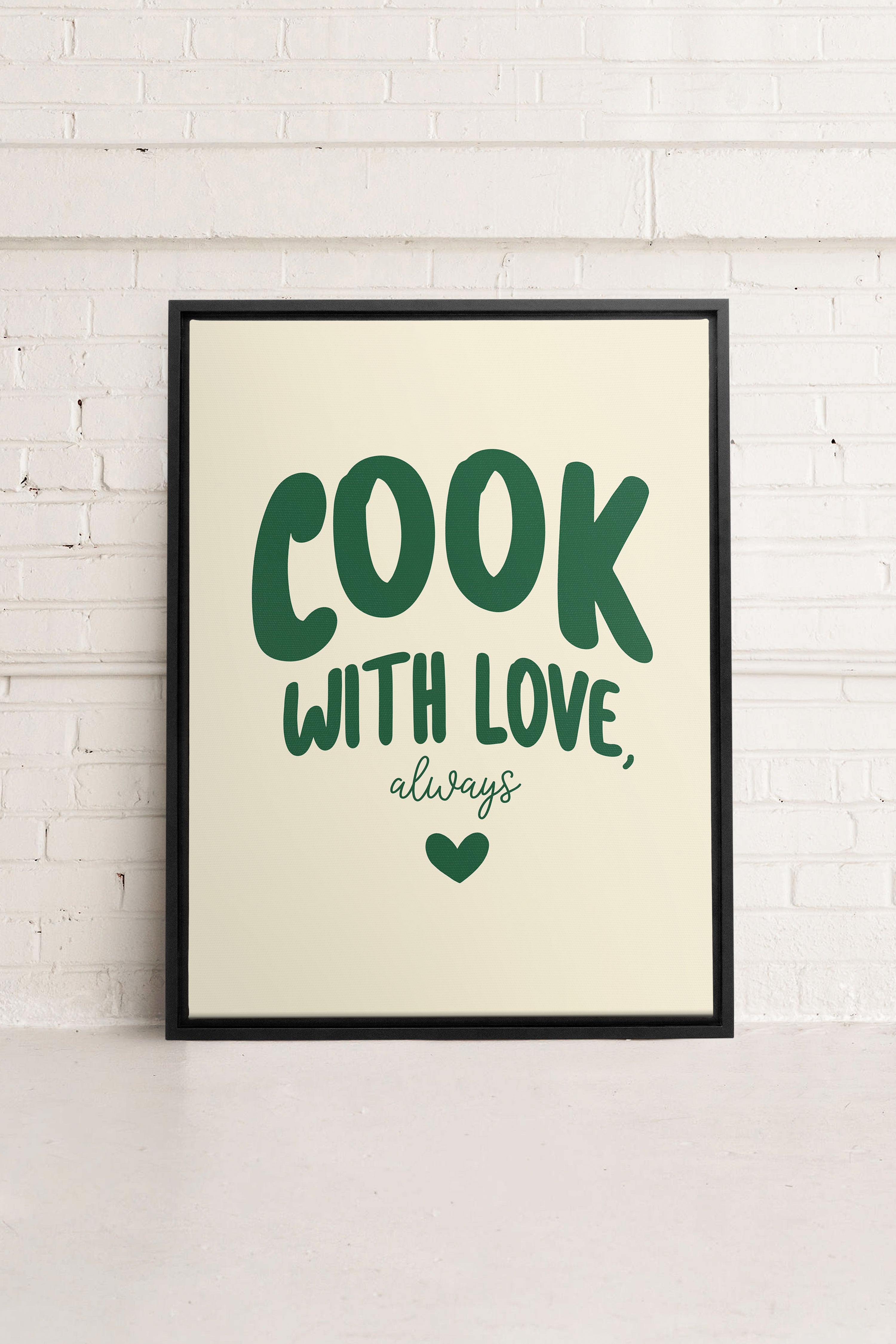 COOK WITH LOVE, Oeuvre sur toile étirée