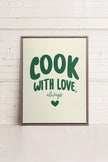 COOK WITH LOVE, Oeuvre sur toile étirée