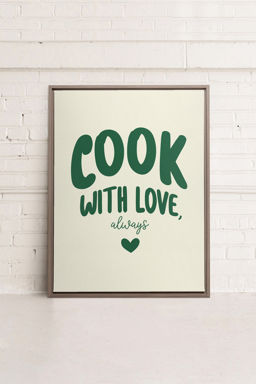 COOK WITH LOVE, Oeuvre sur toile étirée