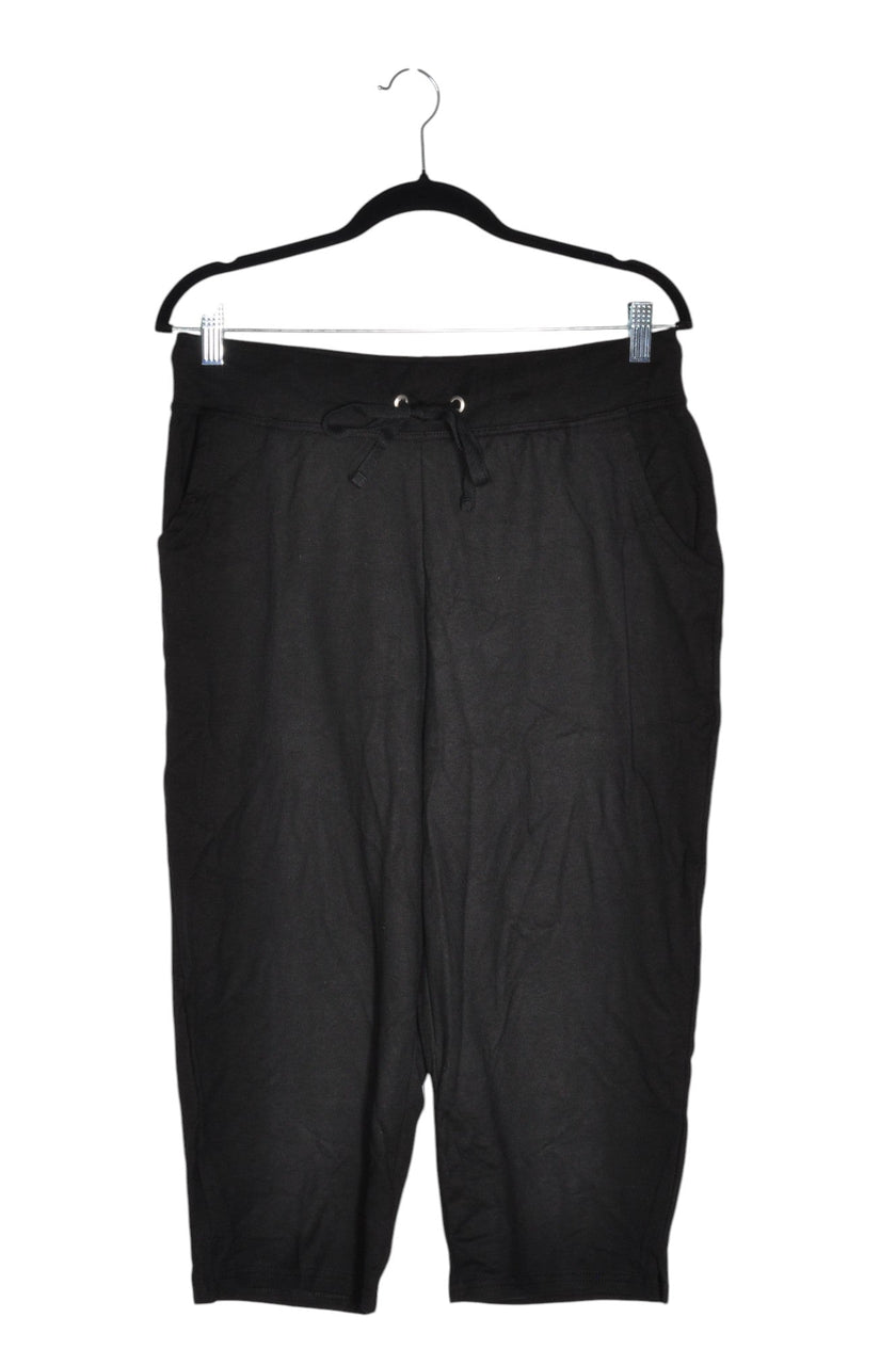 HANES Men Capri Pants Regular fit in Black - 1X