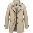 Men's casual jacket mid-length trench coat