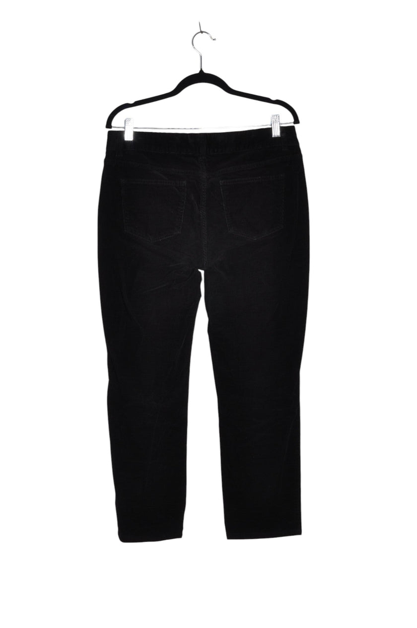 TALBOTS Women Corduroy Pants Regular fit in Black - 10