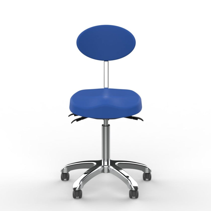 Silverfox Rolling Stool with Back Support 1025E