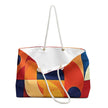 Abstract Geometric Color Block Weekender Bag | Modern Tote | Large Tote Bag