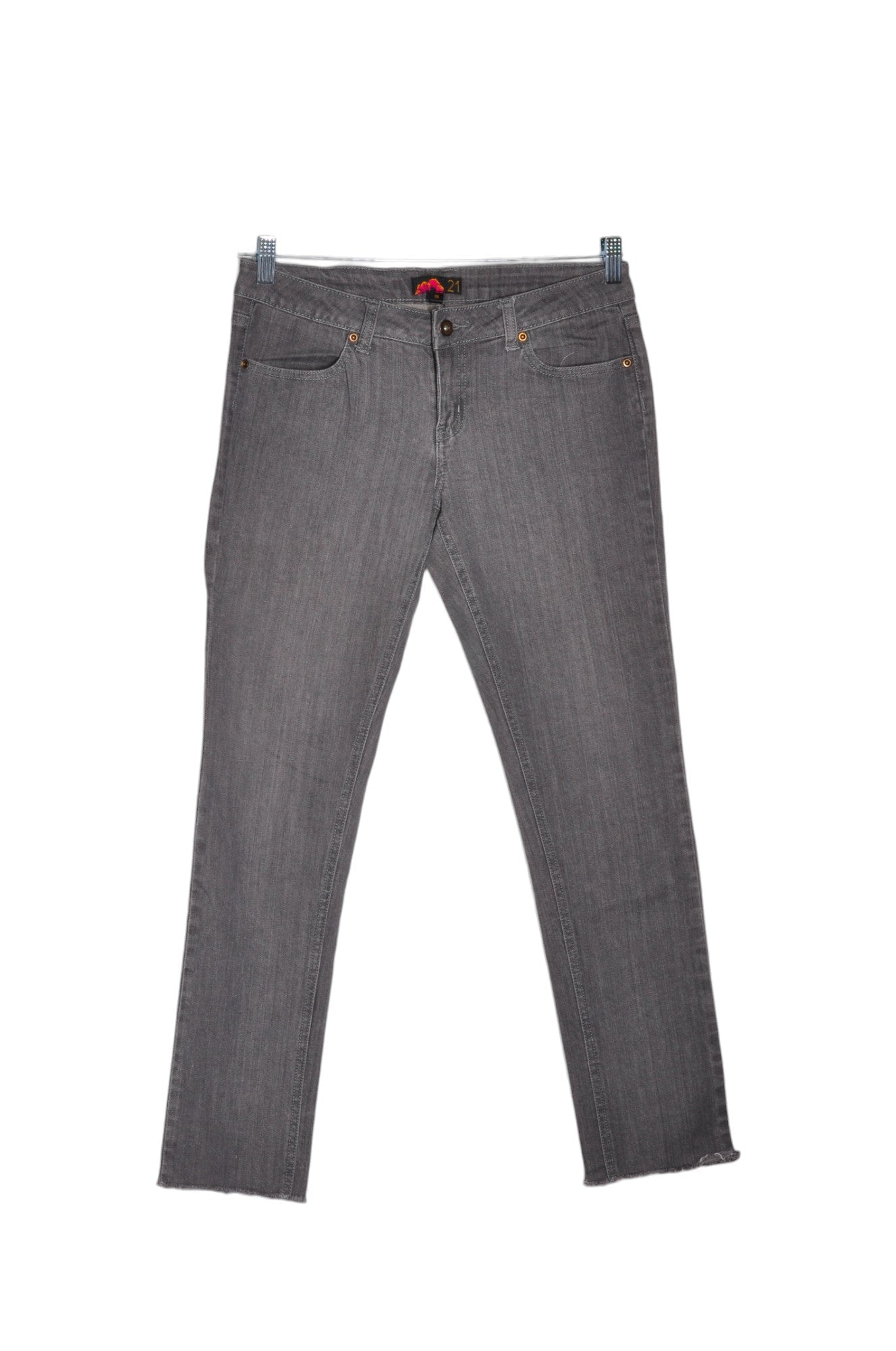 FOREVER 21 Women Straight-Legged Jeans Regular fit in Gray - 30