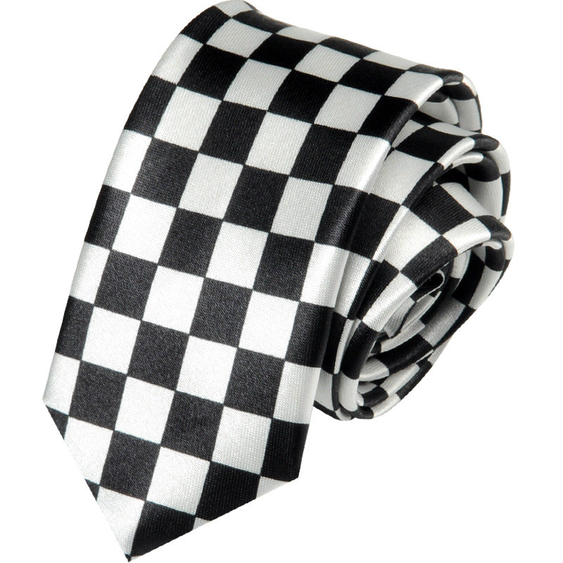 Men's Narrow Plaid Tie – Slim Arrow Polyester Necktie for Business & Formal Wear | Canada & USA