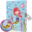 Girls' Mermaid Diary With Lock and Key – Sequin Shaker Notebook for Kids