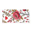 Floral Hearts Beach Towel — Pink Rose Pattern Sun & Pool Towel