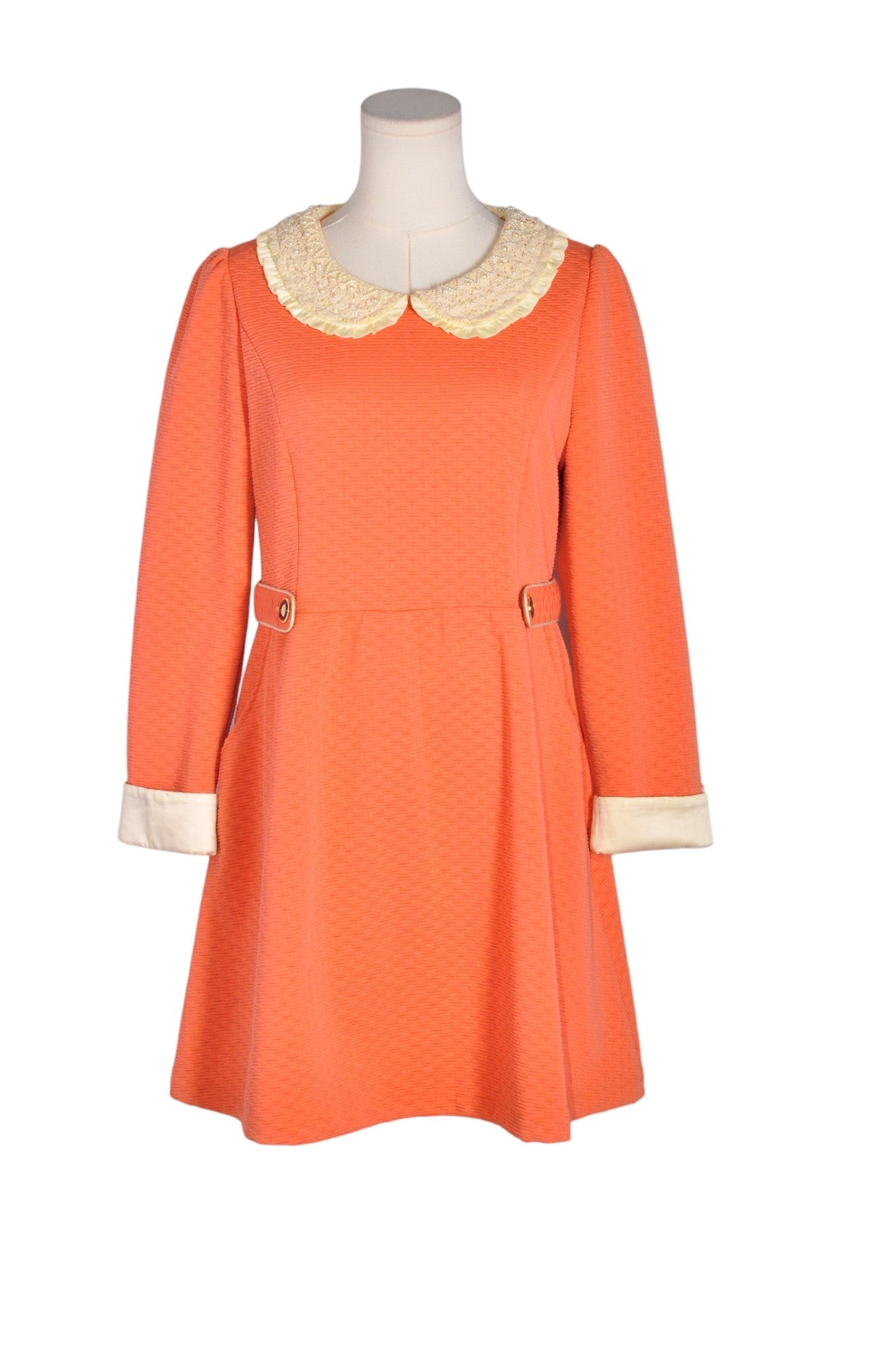 UNBRANDED Women Fit & Flare Dresses Regular fit in Orange - M