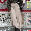 High Waist Irregular split Long Skirt