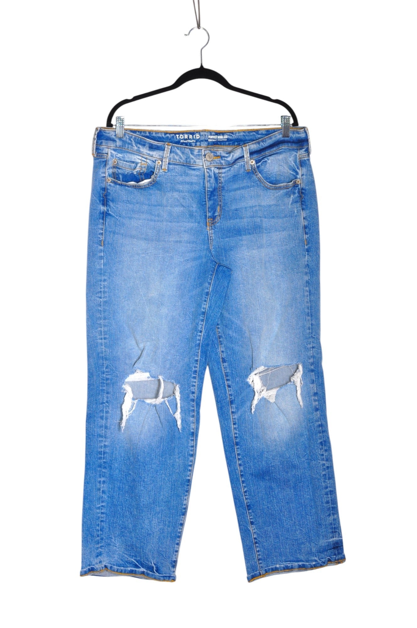 TORRID Women Straight-Legged Jeans Regular fit in Blue - 12