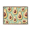 Avocado Pattern Woven Blanket – Cozy Decorative Throw for Kitchen, Living Room & Gifts