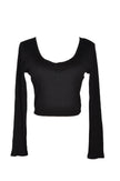 BOZZOLO Women Crop Tops Regular fit in Black - S