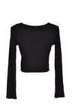 BOZZOLO Women Crop Tops Regular fit in Black - S