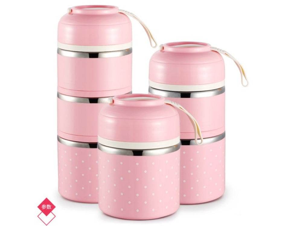 Japanese-Inspired Compartment Lunch Box – Stainless Steel, 1–3 Layer