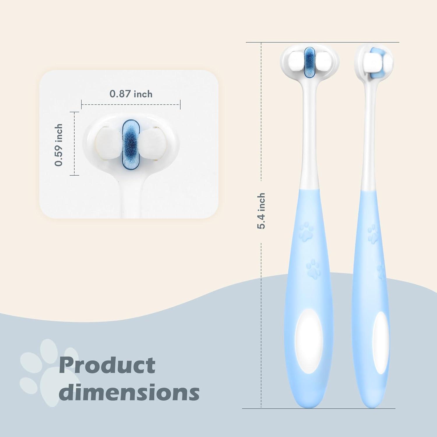 Ultra-Soft Dog Toothbrush –  Soft Bristle Pet Toothbrush for Gentle Dog Dental Care