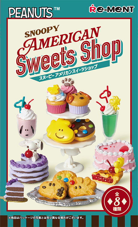 Snoopy American Sweets Shop (1 Random Box) (Re-ment Blind Box)