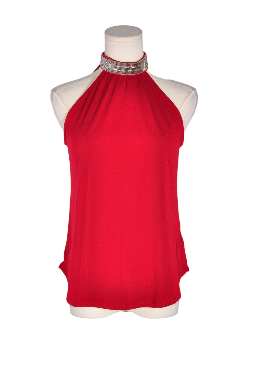 CABLE & GAUGE Women Halter Tops Regular fit in Red - XS