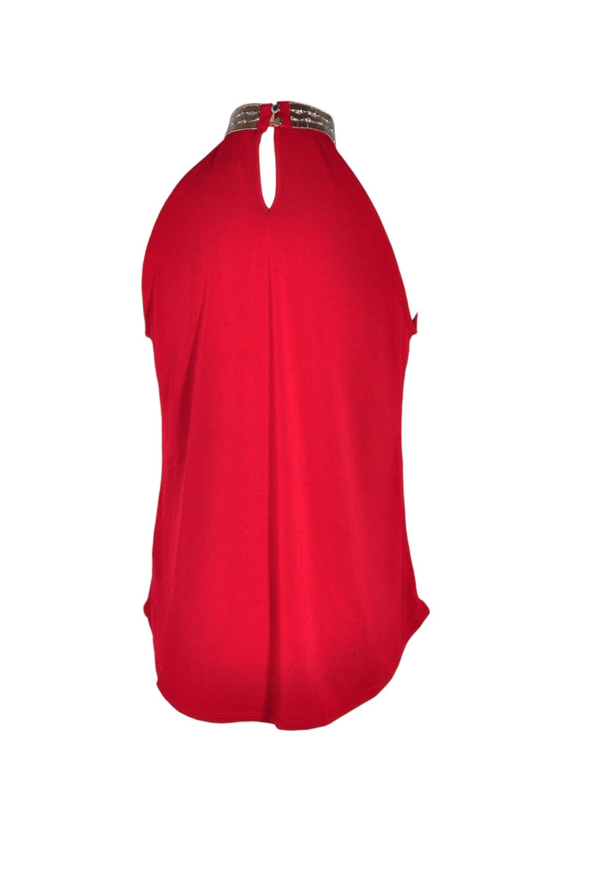 CABLE & GAUGE Women Halter Tops Regular fit in Red - XS