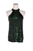 CABLE & GAUGE Women Halter Tops Regular fit in Green - S