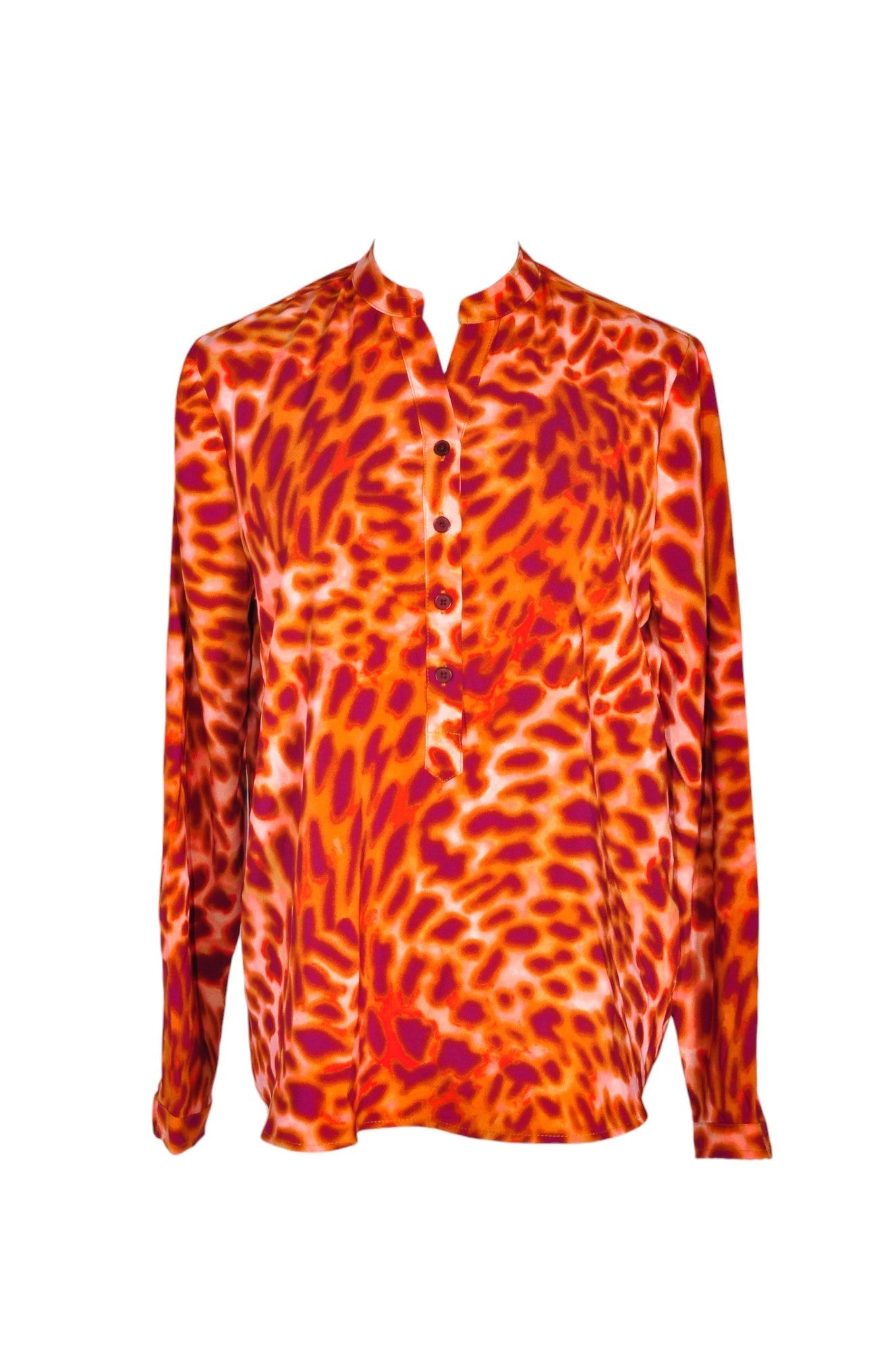 MAISON D'AMÉLIE Women Button Down Tops Regular fit in Orange - XS