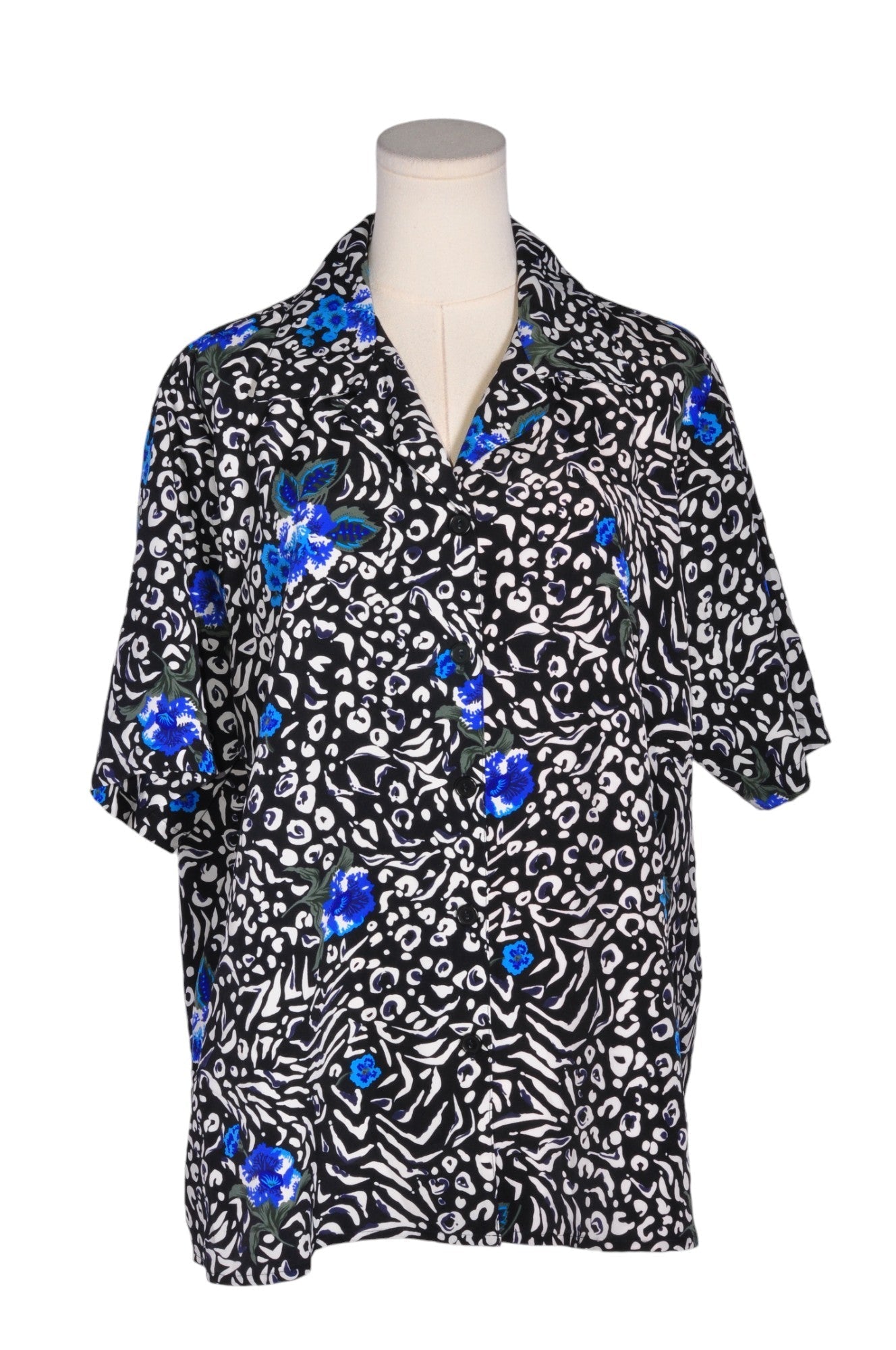 IMPRESSIONS Men Button Down Tops Regular fit in Blue - XL