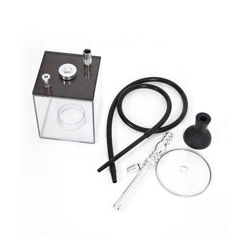 Arabic hookah with light full set of acrylic LED square pot