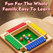Children Dice Game,2-4 Player Family Wooden Board Table Math Games For Adults And Kids.