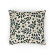Leaf and Star Pattern Woven Pillow | Botanical Throw Cushion
