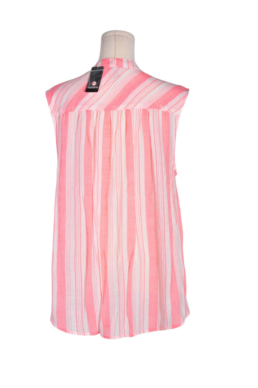 TORRID Women Button Down Tops Regular fit in Pink - 1X