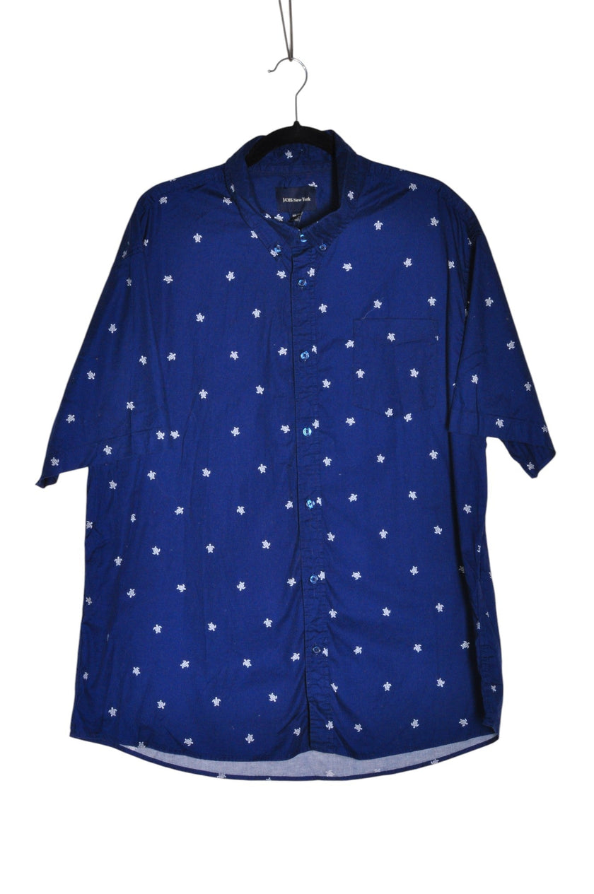 JACHS NEW YORK Men Button Down Tops Regular fit in Blue - XXL