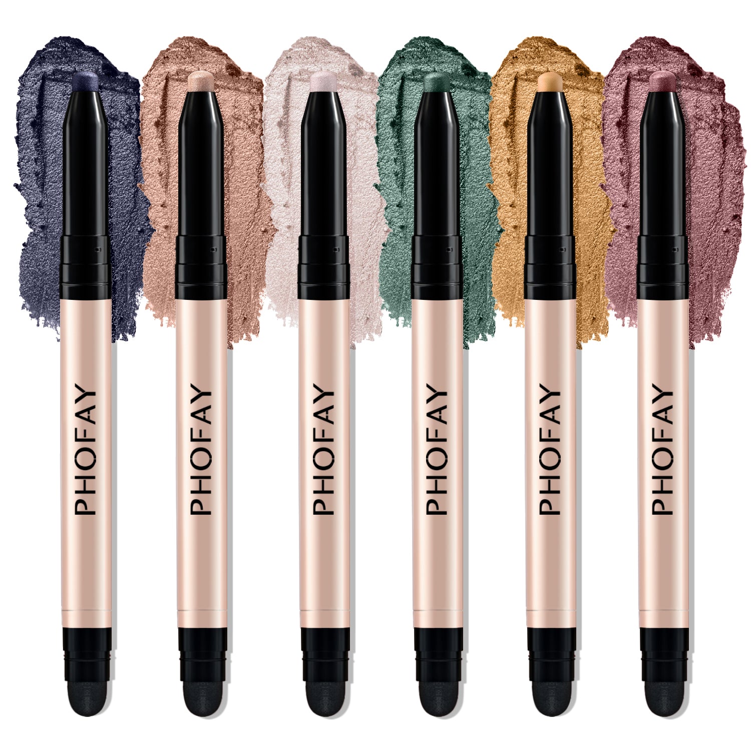 PHOFAY Eyeshadow Stick – Waterproof Blendable Colour (12 Shades)