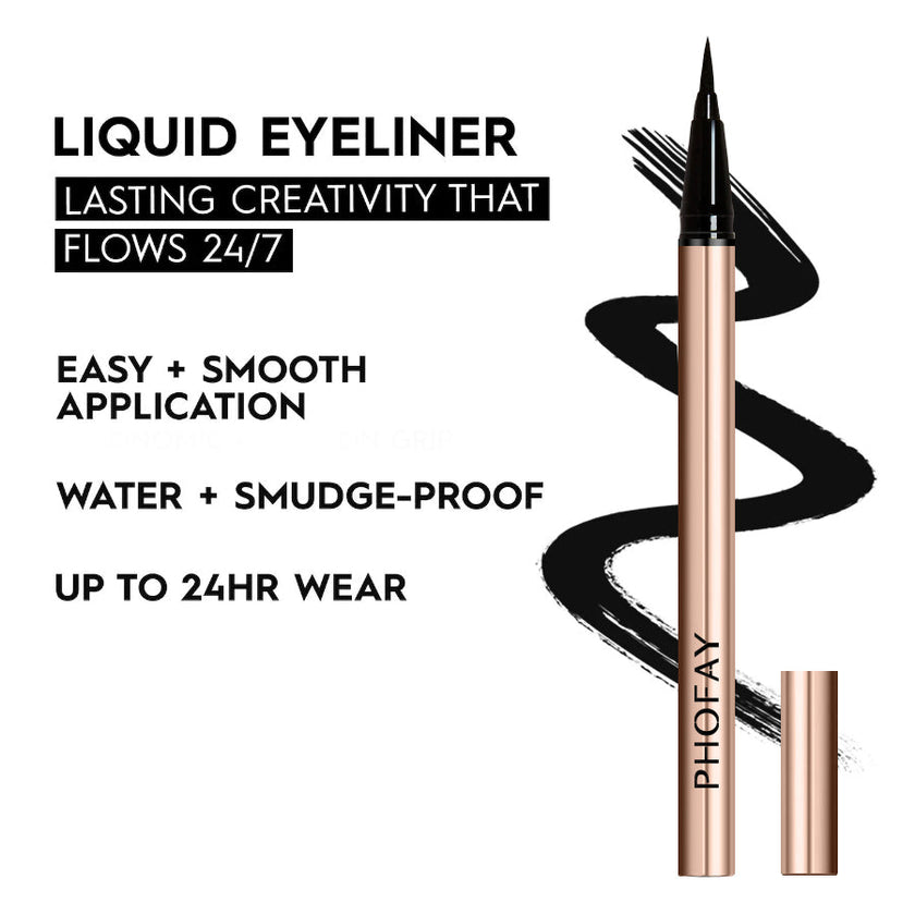 PHOFAY Liquid Eyeliner Pen – Waterproof, Long-Lasting Fine Tip