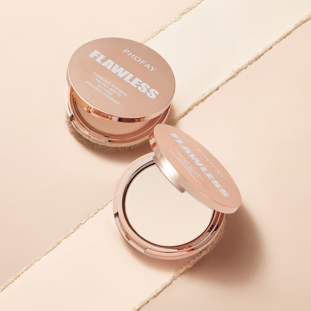PHOFAY Matte Setting Pressed Powder – Flawless Finish Face Powder (8g, Multiple Sets)