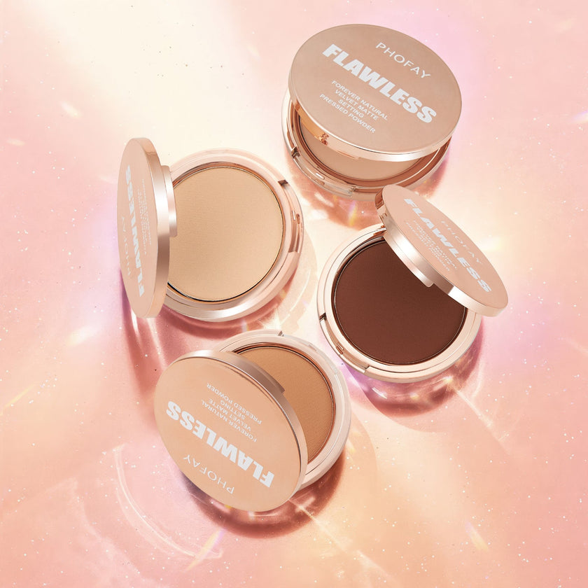PHOFAY Matte Setting Pressed Powder – Flawless Finish Face Powder (8g, Multiple Sets)