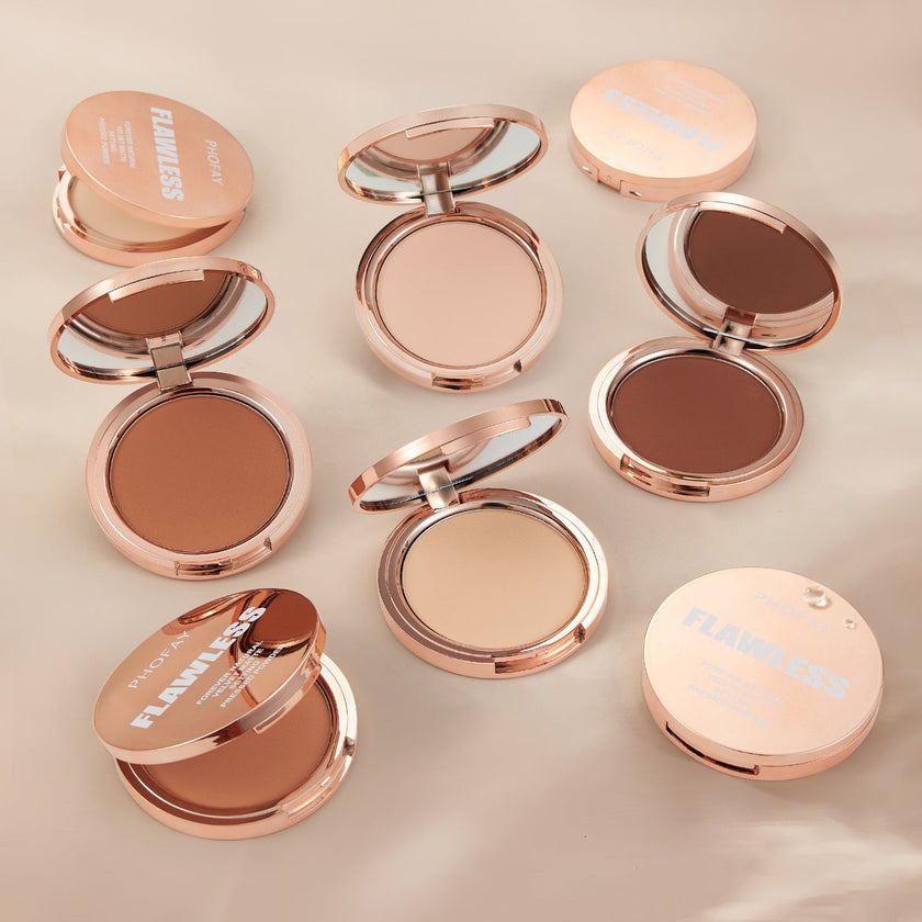PHOFAY Matte Setting Pressed Powder – Flawless Finish Face Powder (8g, Multiple Sets)