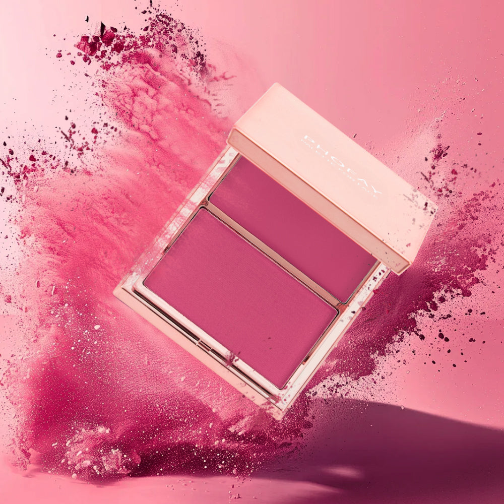 PHOFAY Double-Take Cream & Powder Blush Duo – Multi-Colour Blush & Contour Set