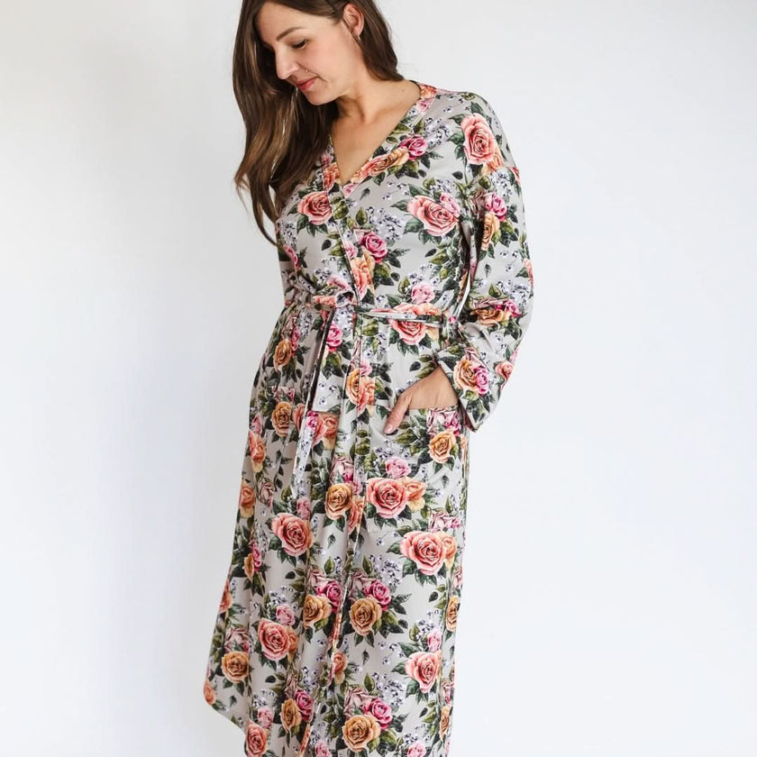 Ladies’ Bamboo Robe | Palm Fronds