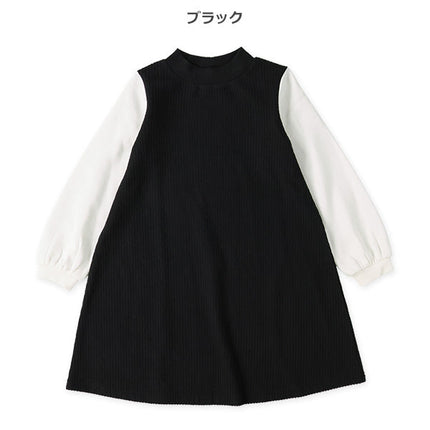 西松屋 ELFINDOLL CLASSIC 表起毛リブ風長袖ワンピース 正規品