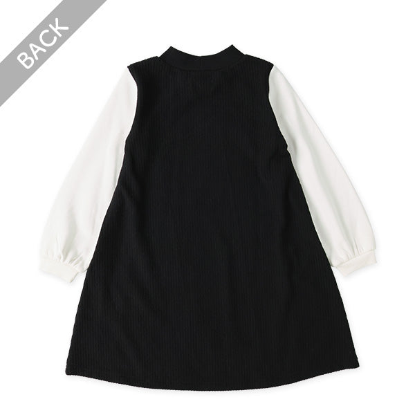 西松屋 ELFINDOLL CLASSIC 表起毛リブ風長袖ワンピース 正規品