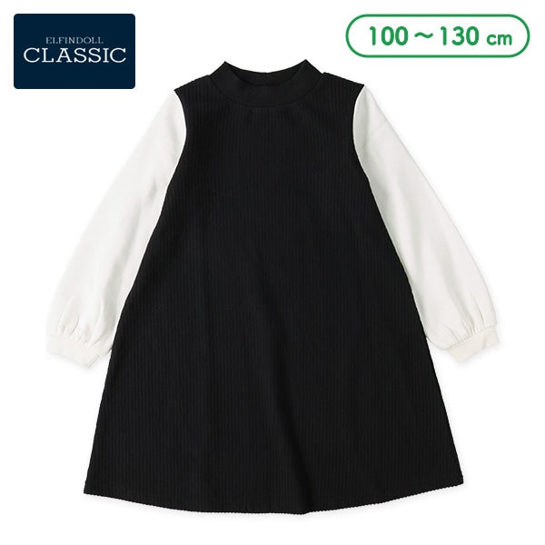 西松屋 ELFINDOLL CLASSIC 表起毛リブ風長袖ワンピース 正規品