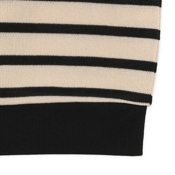 西松屋 ELFINDOLL 裏起毛ニットソーボーダー長袖ワンピース 正規品