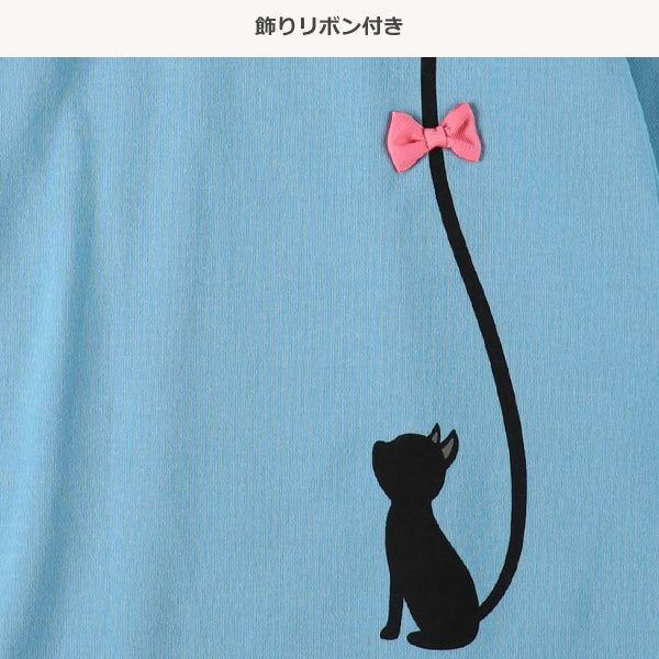 西松屋 ELFINDOLL 裏起毛ねこしっぽバックシャン長袖ワンピース 正規品