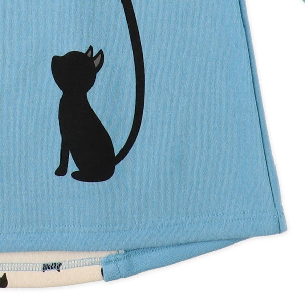 西松屋 ELFINDOLL 裏起毛ねこしっぽバックシャン長袖ワンピース 正規品