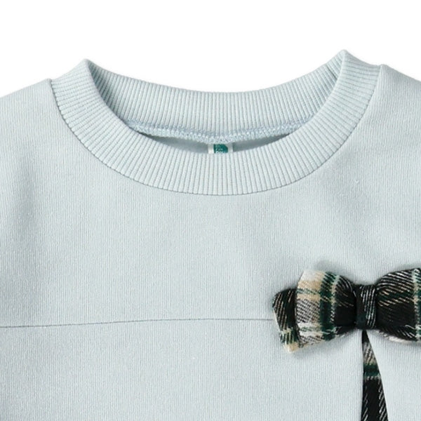 西松屋 ELFINDOLL 裏起毛チェック前切り替え長袖ワンピース 正規品