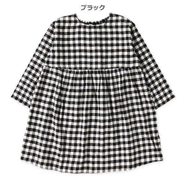 西松屋 ELFINDOLL 先染めチェック長袖ワンピース 正規品