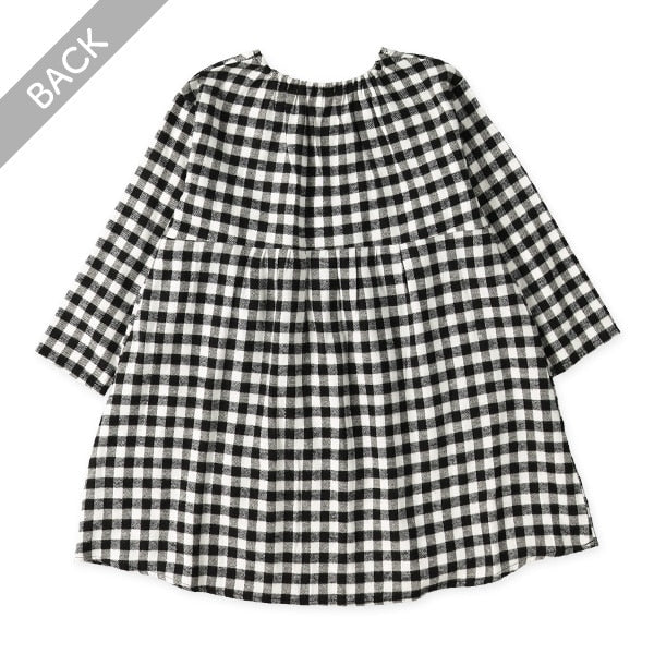 西松屋 ELFINDOLL 先染めチェック長袖ワンピース 正規品