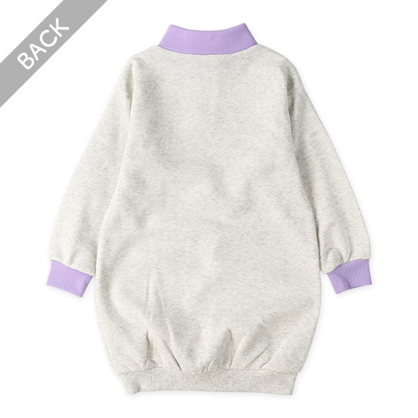 西松屋 裏起毛ハーフジップロゴ長袖ワンピース 正規品