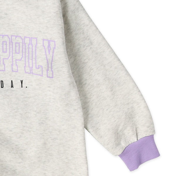 西松屋 裏起毛ハーフジップロゴ長袖ワンピース 正規品