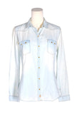 ZARA Women Denim Tops Regular fit in Blue - M
